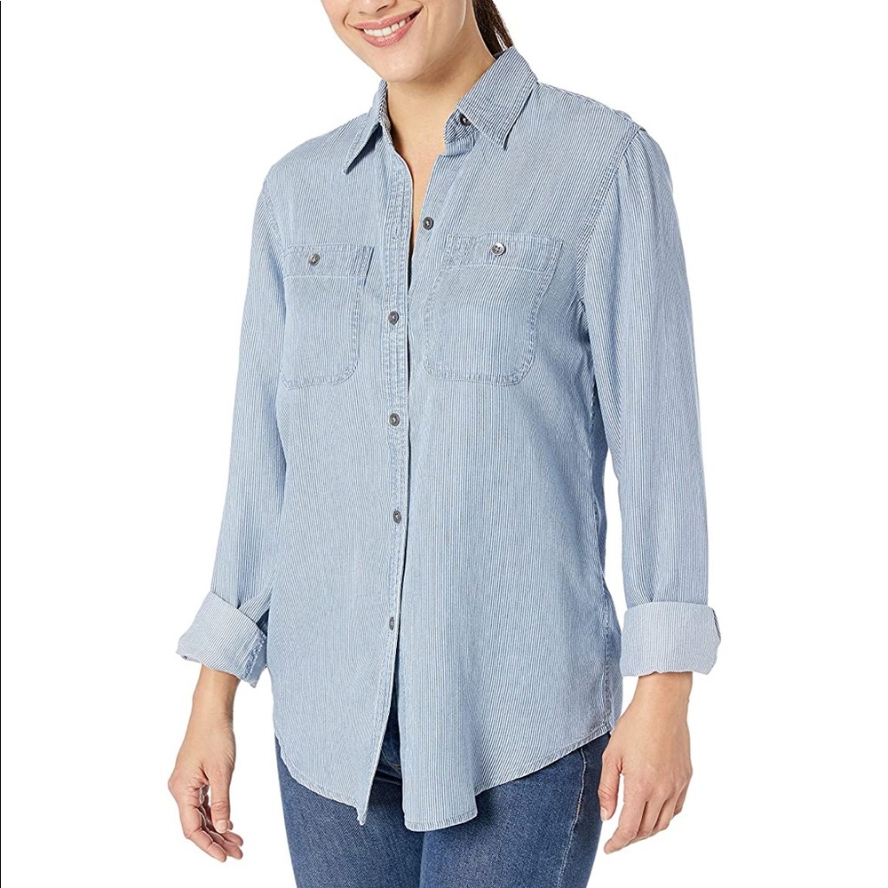 CHAPS striped button down